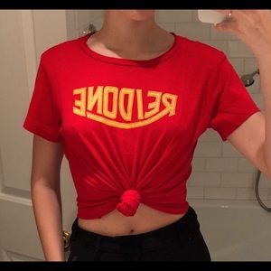 Redone Original red & yellow logo tee shirt